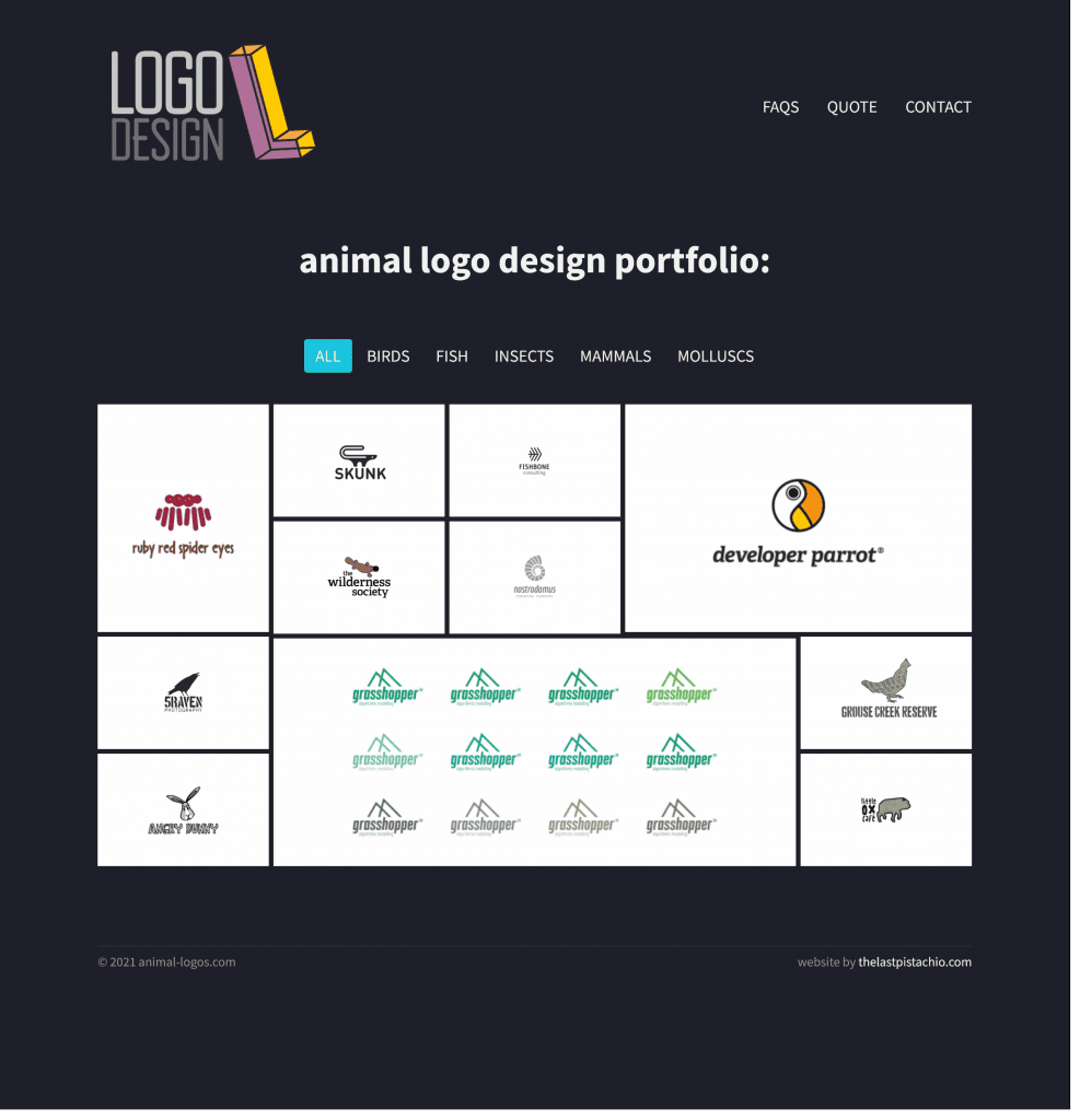animal-logos.com – professional animal logo design website webmaster